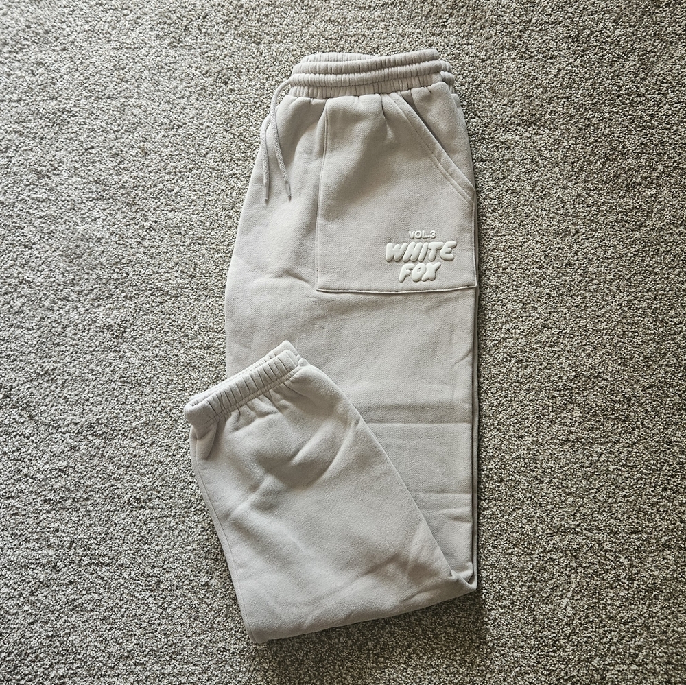 White Fox Boutique Cream Tan Sweatpants